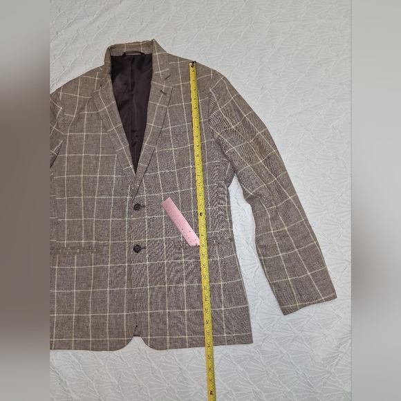 Banana Republic Brown Plaid Blazer Formal Size 42 - Picture 5 of 16